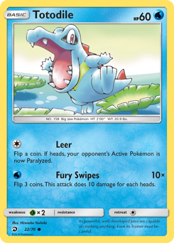 Totodile z edície Dragon Majesty, karta č.22