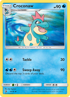 Croconaw z edície Dragon Majesty, karta č.23
