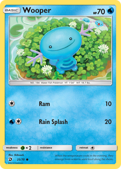Wooper z edície Dragon Majesty, karta č.25