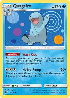 Quagsire z edície Dragon Majesty, karta č.26
