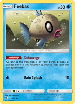 Feebas z edície Dragon Majesty, karta č.28