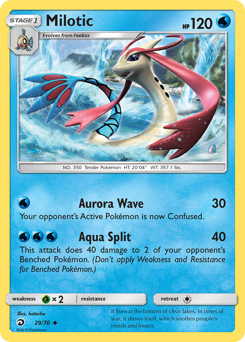 Milotic z edície Dragon Majesty, karta č.29