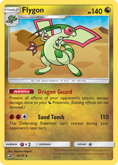 Flygon z edície Dragon Majesty, karta č.39