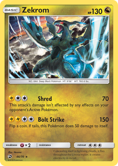 Zekrom z edície Dragon Majesty, karta č.46