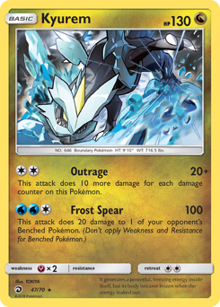 Kyurem z edície Dragon Majesty, karta č.47
