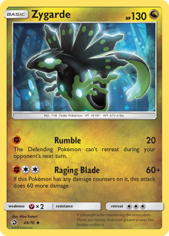 Zygarde z edície Dragon Majesty, karta č.49