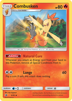 Combusken z edície Dragon Majesty, karta č.5