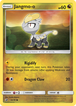 Jangmo-o z edície Dragon Majesty, karta č.52