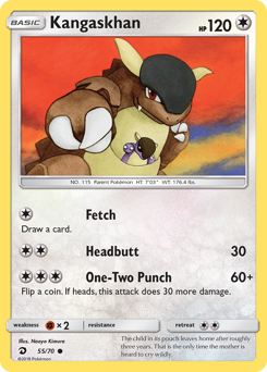 Kangaskhan z edície Dragon Majesty, karta č.55