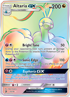 Altaria-GX z edície Dragon Majesty, karta č.72