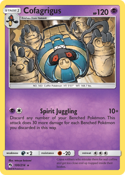 Cofagrigus z edície Lost Thunder, karta č.100