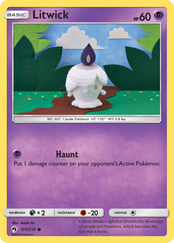 Litwick z edície Lost Thunder, karta č.101