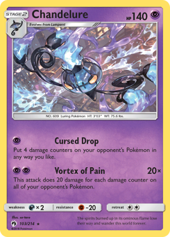 Chandelure z edície Lost Thunder, karta č.103