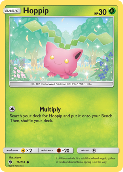 Hoppip z edície Lost Thunder, karta č.11