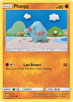 Phanpy z edície Lost Thunder, karta č.111