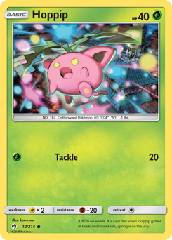 Hoppip z edície Lost Thunder, karta č.12