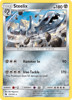 Steelix z edície Lost Thunder, karta č.125
