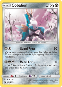 Cobalion z edície Lost Thunder, karta č.129