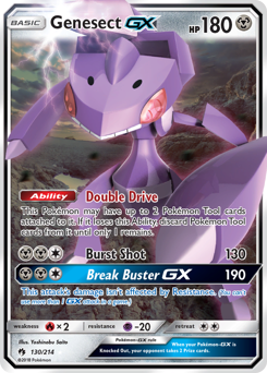 Genesect-GX z edície Lost Thunder, karta č.130
