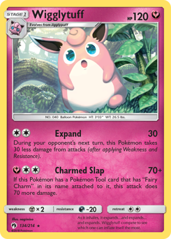 Wigglytuff z edície Lost Thunder, karta č.134