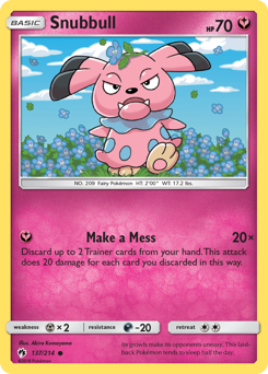 Snubbull z edície Lost Thunder, karta č.137