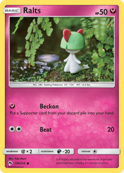 Ralts z edície Lost Thunder, karta č.139