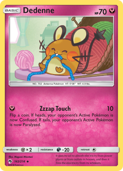 Dedenne z edície Lost Thunder, karta č.142