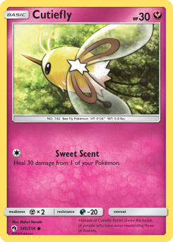 Cutiefly z edície Lost Thunder, karta č.145