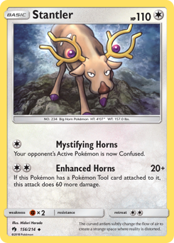 Stantler z edície Lost Thunder, karta č.156