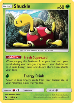 Shuckle z edície Lost Thunder, karta č.16