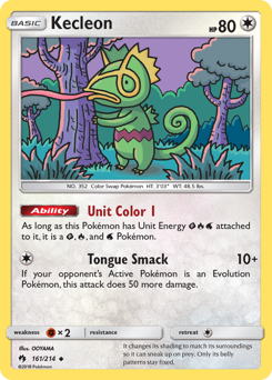 Kecleon z edície Lost Thunder, karta č.161