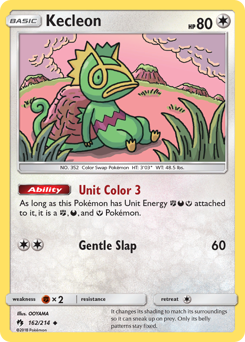 Kecleon z edície Lost Thunder, karta č.162