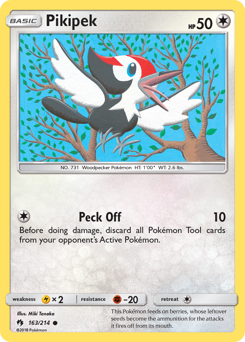 Pikipek z edície Lost Thunder, karta č.163