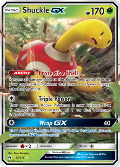 Shuckle-GX z edície Lost Thunder, karta č.17