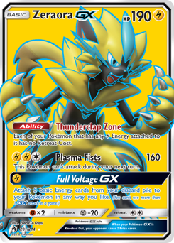 Zeraora-GX z edície Lost Thunder, karta č.201