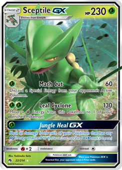 Sceptile-GX z edície Lost Thunder, karta č.22