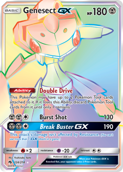 Genesect-GX z edície Lost Thunder, karta č.224