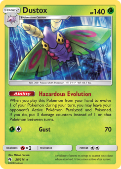 Dustox z edície Lost Thunder, karta č.28