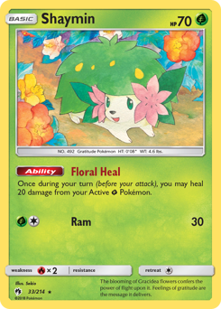 Shaymin z edície Lost Thunder, karta č.33