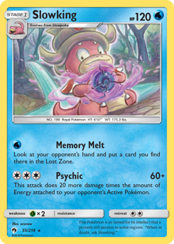 Slowking z edície Lost Thunder, karta č.55