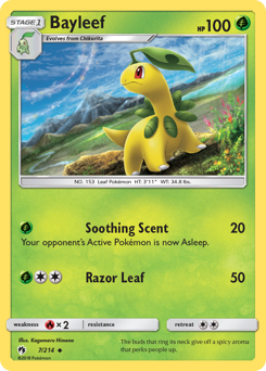 Bayleef z edície Lost Thunder, karta č.7