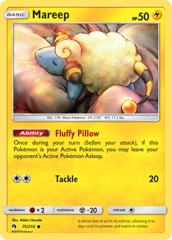 Mareep z edície Lost Thunder, karta č.75