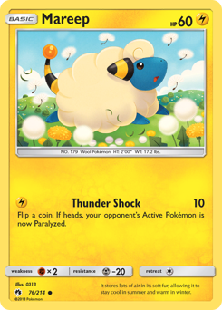 Mareep z edície Lost Thunder, karta č.76