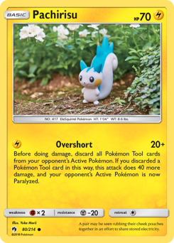 Pachirisu z edície Lost Thunder, karta č.80