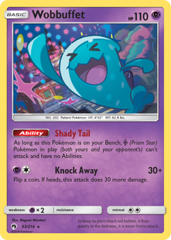 Wobbuffet z edície Lost Thunder, karta č.93