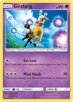 Girafarig z edície Lost Thunder, karta č.94