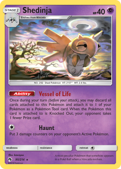 Shedinja z edície Lost Thunder, karta č.95