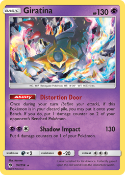 Giratina z edície Lost Thunder, karta č.97