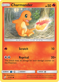 Charmander z edície Team Up, karta č.11