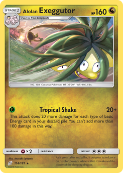 Alolan Exeggutor z edície Team Up, karta č.114